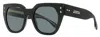 Isabel Marant Women's Square Cat-eye Sunglasses Im0158s 807ir Black 53mm In Black