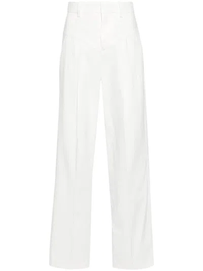 Isabel Marant Women Staya Wide Leg Trousers In White
