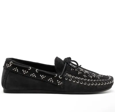 Isabel Marant Women's Studded Soft Loafer In Faded Black 02fk