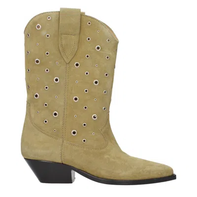 Isabel Marant Women's Suede Boots Beige In Multi