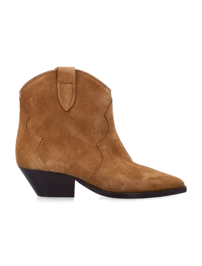 Isabel Marant Women's Suede Calf Leather Flat Shoes In Cognac