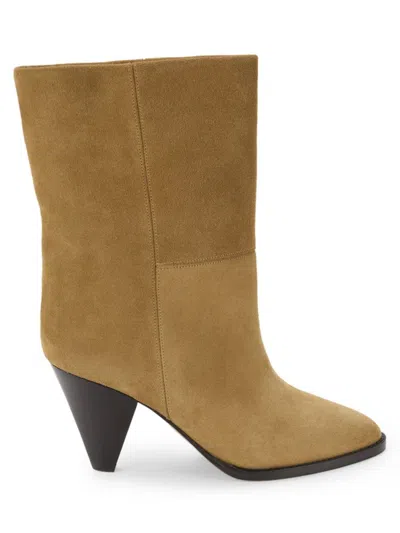 Isabel Marant Women's Suede Tall Boots In Taupe