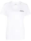 Isabel Marant White Embroidered Logo T-shirt In White