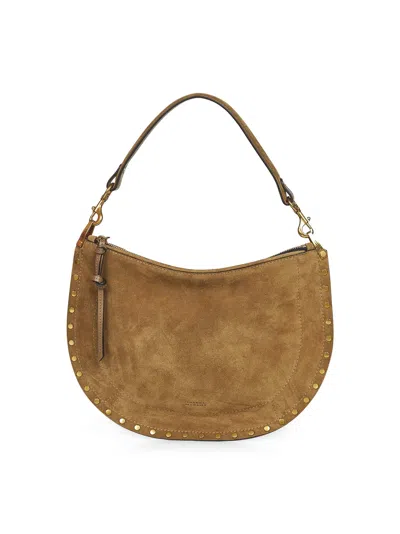 Isabel Marant Women Taupe Oskan Soft Zip Shoulder Bag In Multi