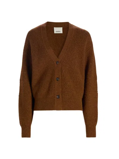 Isabel Marant Women's Thelman Alpaca Wool Cardigan In Caramel