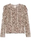 Isabel Marant Women's Zarga Silk-blend Python Print Blouse