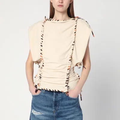 Isabel Marant Women's Top Zohra Écru In Cotton In Neutral