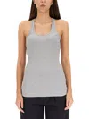 Isabel Marant Tysha Ribbed Tank Top In Gray