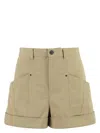 Isabel Marant Women's Tulya Cotton Shorts In Khaki