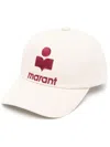 Isabel Marant Women's Tyron Logo Print Cap In Ecru,red