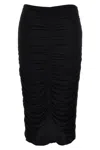 Isabel Marant Vicky Ruched Viscose Midi Skirt In Black