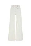 Isabel Marant Women White Denim Lemony Flared Leg Jeans