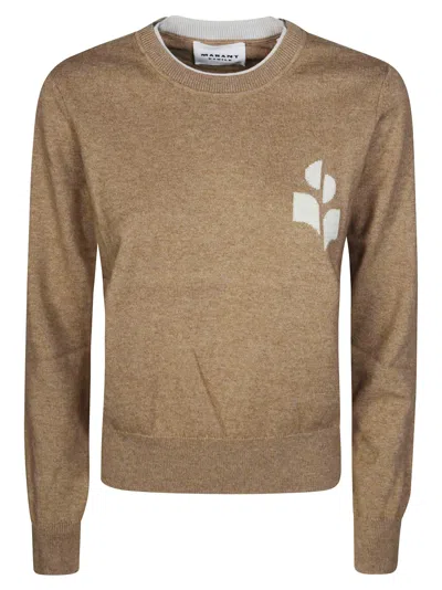 Isabel Marant Women's Wool-cotton Cardigan Lanta-gz In Beige