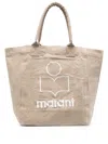 Isabel Marant Women Yenky Canvas Tote Bag With Embroidered Logo In Multicolor