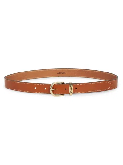 Isabel Marant Zadd Leather Belt In Light Brown
