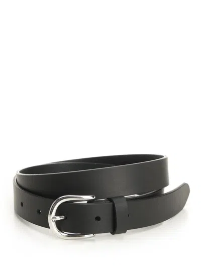 Isabel Marant Women Zap Leather Belt In Black