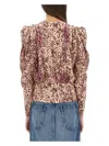 Isabel Marant Zarga Pleated Printed Silk Shirt In Multicolour