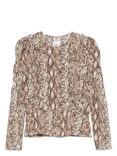 ISABEL MARANT WOMEN'S ZARGA PRINTED SILK TOP
