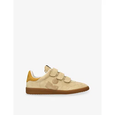 Isabel Marant Womens Beige Comb Beth Suede Trainers Eur 38/5 Uk In Sand