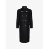 Isabel Marant Womens Black Atrium Giusa Double-breasted Brushed Wool-blend Coat In Black