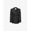 Isabel Marant Womens Black Atrium Nahia Double-breasted Wool-blend Blazer In Black