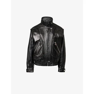 Isabel Marant Womens  Carole Padded Leather Jacket In Black