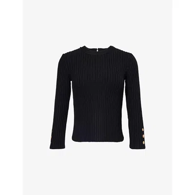 ISABEL MARANT WOMENS BLACK DIXIE RIBBED WOOL JUMPER