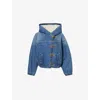 Isabel Marant Womens Blue Biane Faux-fur-lined Denim Jacket In Blue