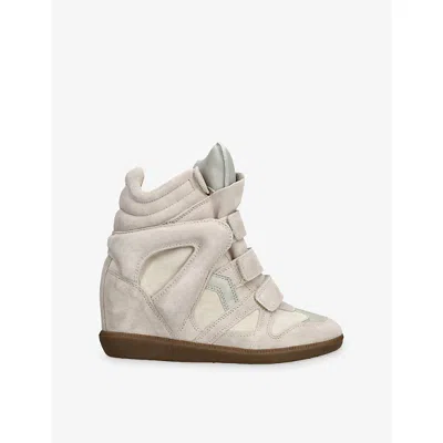 Isabel Marant Womens Bone/comb Bekett Suede High-top Trainers Eur 36 / 3 Uk In Nude &amp; Neutrals