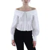 Isabel Marant Womens Button-down Long Sleeve Off The Shoulder In White