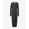 Isabel Marant Womens Anthracite Constance Robe Knitted Maxi Dress In Gray