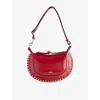 Isabel Marant Womens Deep Red Oskan Moon Leather Shoulder Bag In Red