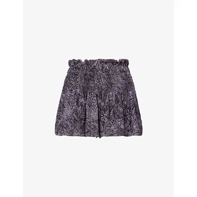 Isabel Marant Maelly Printed Silk Shorts In Multi
