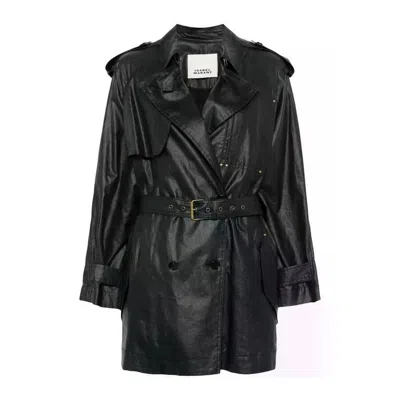 Isabel Marant Womens Franny Mid-length Trench Coat In Black