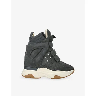 Isabel Marant Womens Grey/dark Balskee Suede High-top Trainers Eur 39 / 6 Uk In Gray
