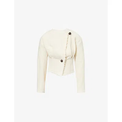 Isabel Marant Womens  Suna Boucle Wool-blend Jacket In Ecru