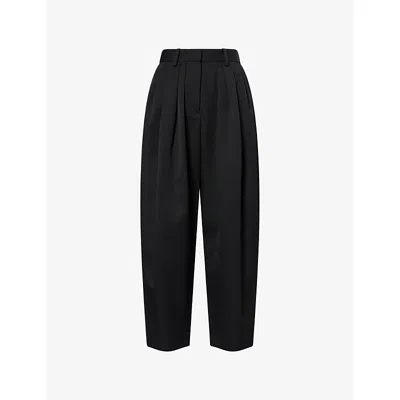 Isabel Marant Womens Janice Pleated Wool Trousers Black