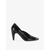 Isabel Marant Ilou Python Leather Kitten Heel Pumps In Black/comb
