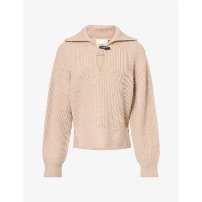 Isabel Marant Womens Miranda Toggle Wool And Cashmere Jumper Beige In Neutral