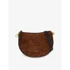 Isabel Marant Womens Oskan Leopard-print Suede Shoulder Bag