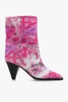 Isabel Marant Womens Shoes Boots In Pink White & Purple Tie Dye In Multi