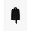 Isabel Marant Syndra Belted Oversized Virgin Wool-blend Jacket In Black