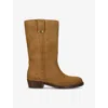 Isabel Marant Round Toe Ankle Boots In Tan