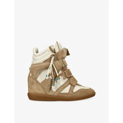 Isabel Marant Womens Taupe Comb Bekett Suede High Trainers Eur 39 / 6 Uk In Brown