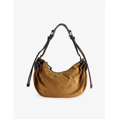 Isabel Marant Womens  Maia Large Suede Shoulder Bag In Brown