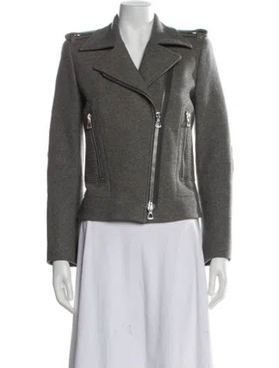Pre-owned Isabel Marant Wool Biker Jacket In Grey