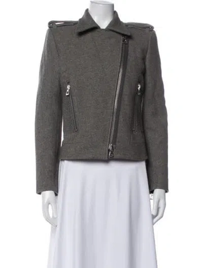 Pre-owned Isabel Marant Wool Biker Jacket In Grey