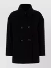 Isabel Marant Wool Blend Fiby Coat With Collared Neck In Black