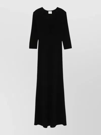 Isabel Marant Wool Blend Salina Dress Long Sleeves In Green