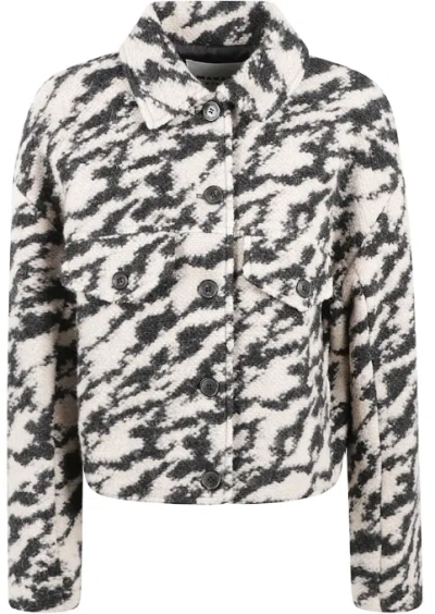 Isabel Marant Wool Blend Stylish Jacket In White